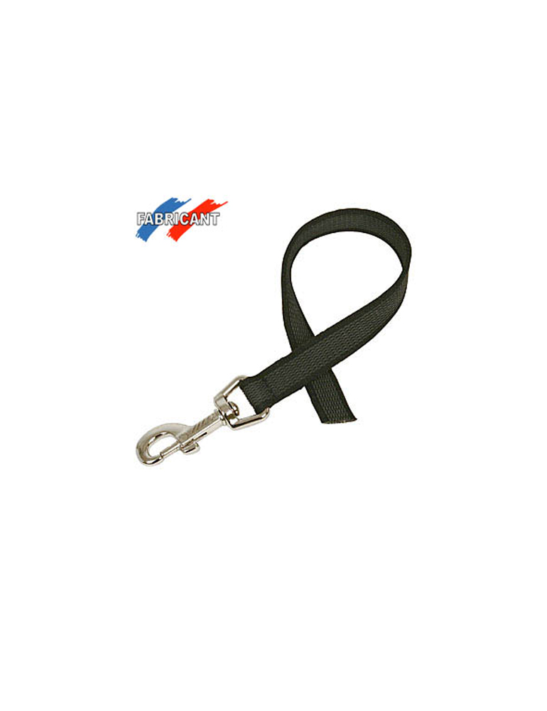 Gummierte Leine Kurzführer 40 cm/20mm, schwarz Gummierte Leine Kurzführer 40 cm/20mm, schwarz
