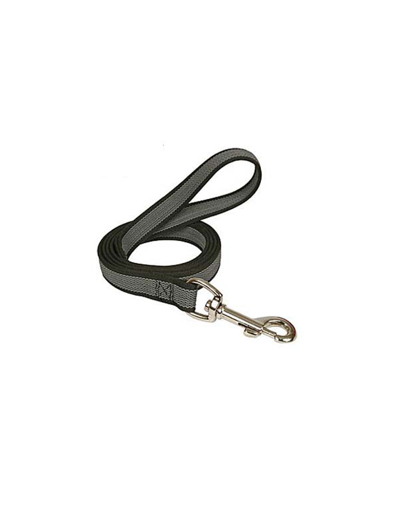 Gummierte Leine 2m mit HS, schwarz Gummierte Leine 2m mit HS, schwarz