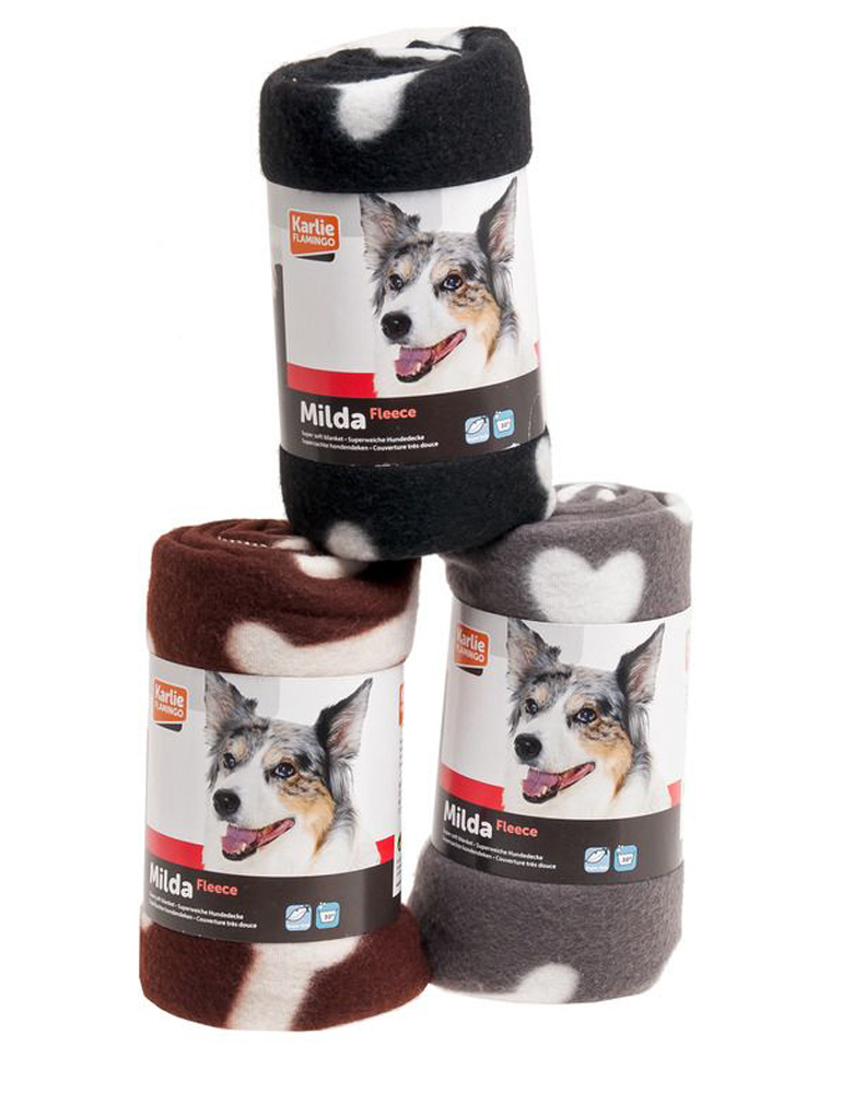 Fleecedecke MILDA mit Knochenmuster 100x70 cm