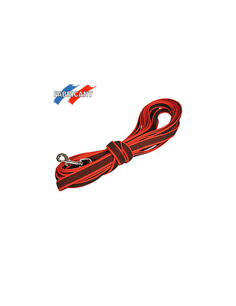 Gummierte Leine 5 m ohne HS, rot Gummierte Leine 5 m ohne HS, rot