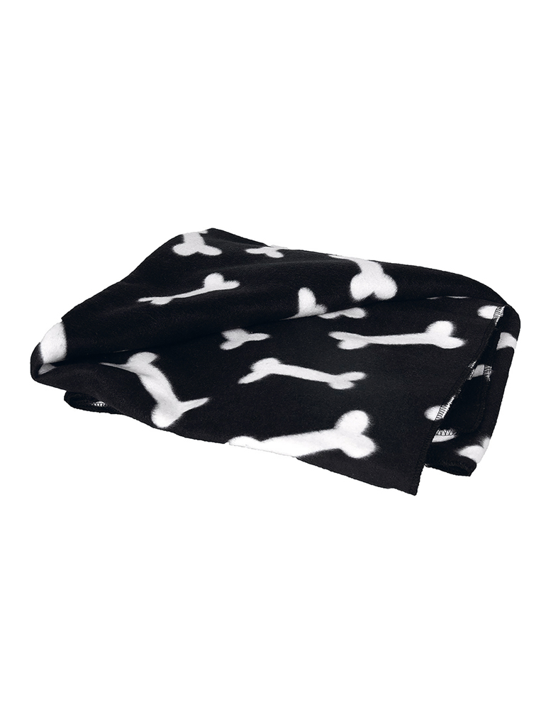 Fleecedecke MILDA mit Knochenmuster 100x70 cm