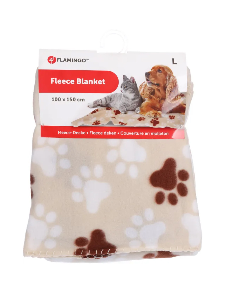Fleecedecke ESMA mit Pfotenmuster 150x100cm Fleecedecke ESMA mit Pfotenmuster 150x100cm