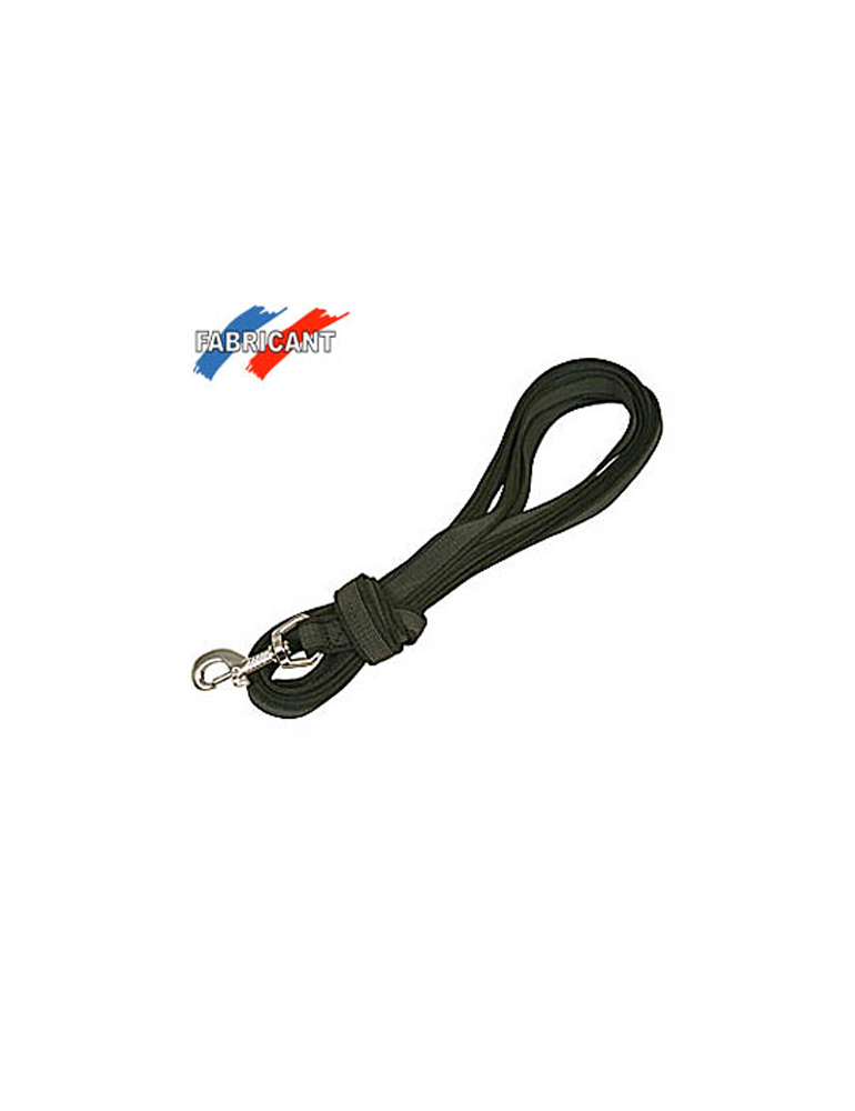 Gummierte Leine 5 m ohne HS, schwarz Gummierte Leine 5 m ohne HS, schwarz