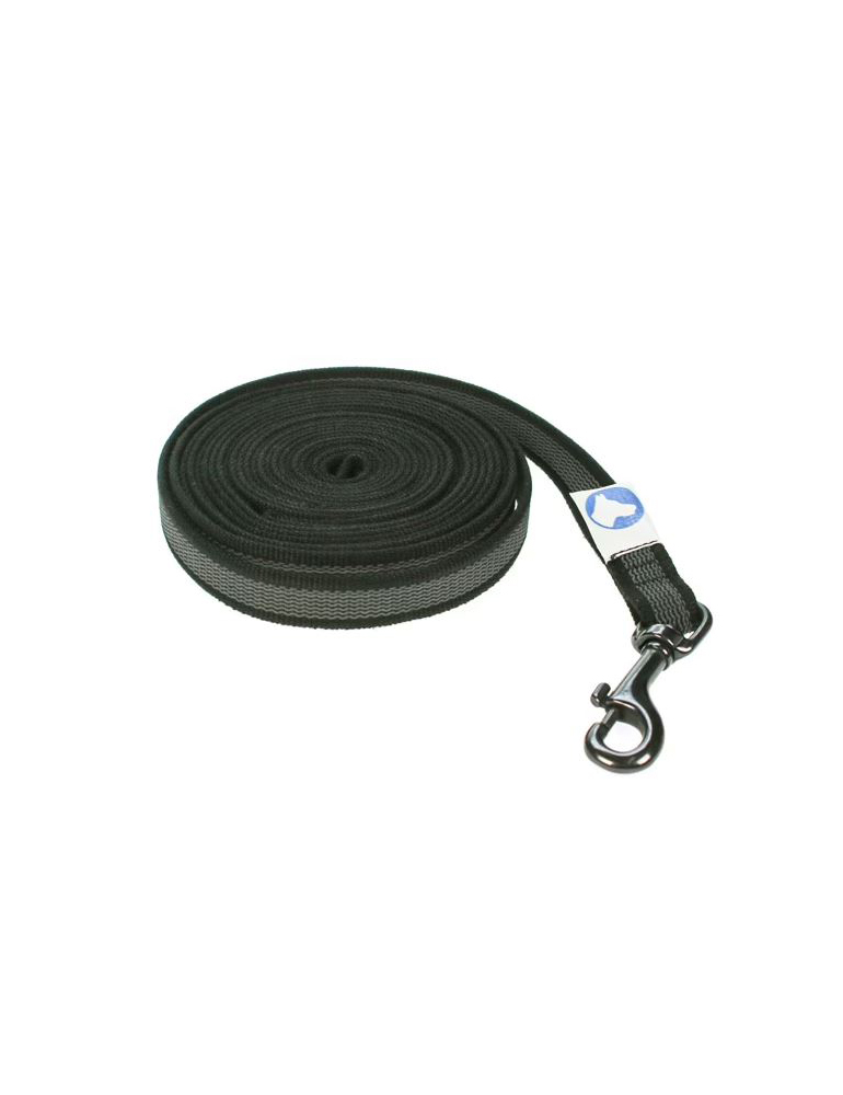 Gummierte Leine 5 m INOX ,mit HS, schwarz Gummierte Leine 5 m INOX ,mit HS, schwarz